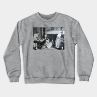 Apple Pie Baking in black and white Crewneck Sweatshirt